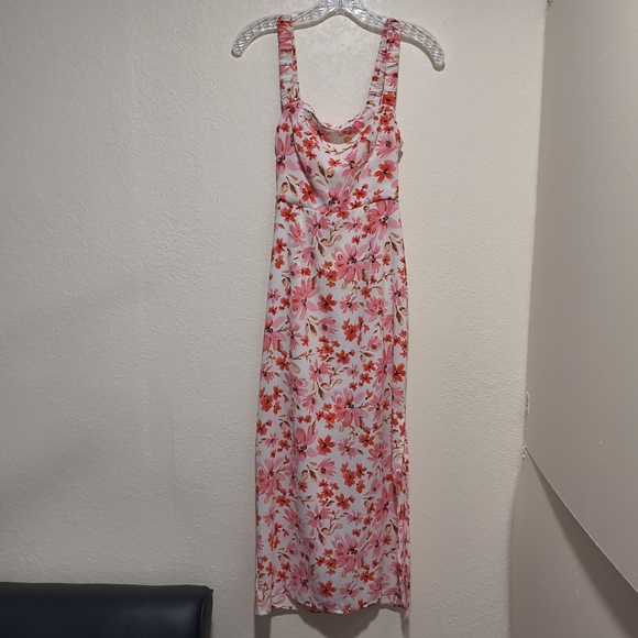 Petal & Pup Pink Floral Midi Dress Women's Size US 4 - Picture 2 of 8